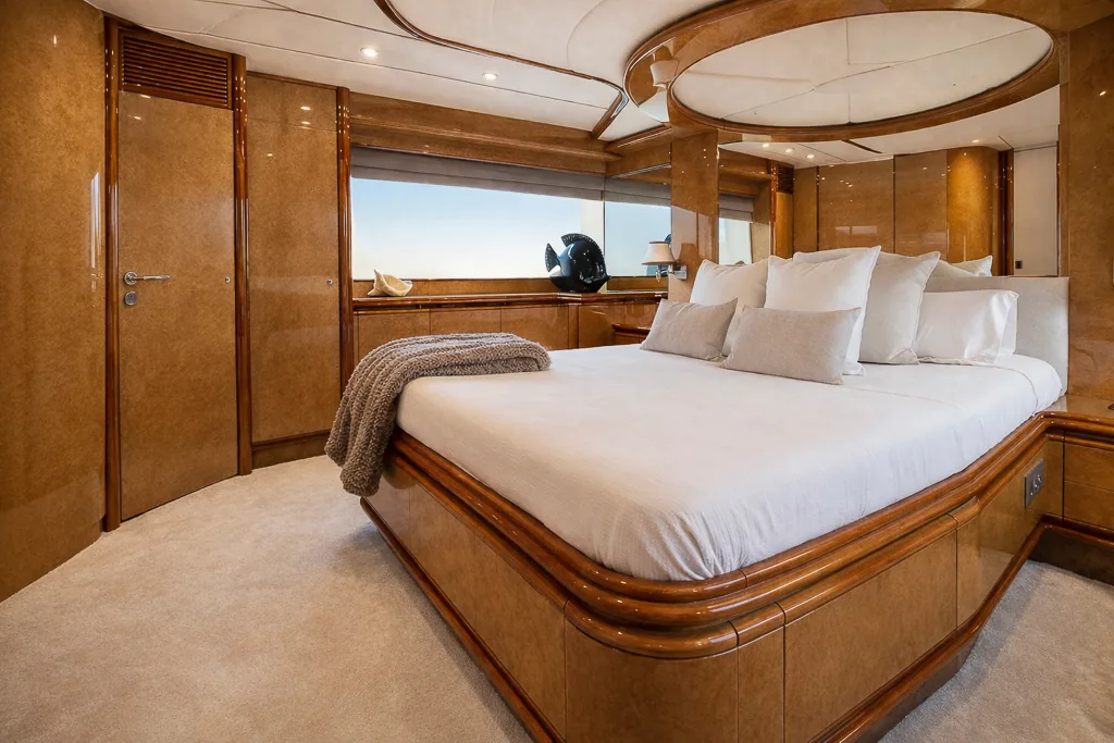 Master cabin aboard Lady Elbaum, Astondoa 72 yacht charter Mallorca
